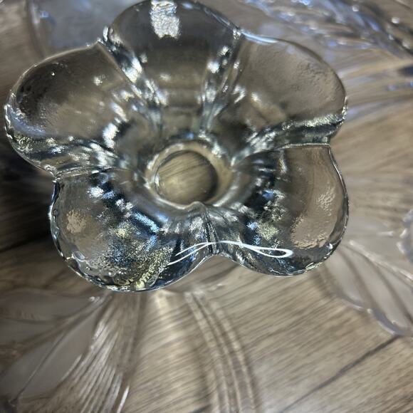 Vintage Mikasa Satin Orchid Footed Cake Plate Serving Platter 14.5 Frosted Glass - Picture 5 of 8